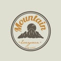 Mountain climbing nature and forest logo