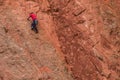 Mountain climbing rock slifee at garden of the gods colorado springs rocky mountains