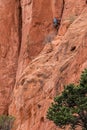 Mountain climbing rock slifee at garden of the gods colorado springs rocky mountains