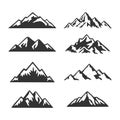 Mountain Clip art Collection set Royalty Free Stock Photo