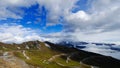 Mountain and cloud