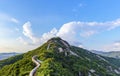 Mountain and Cloud With BlueSky at inwangsan Mountain in Seoul South Korea Royalty Free Stock Photo