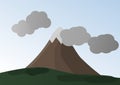 Mountain and cloud