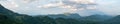 Mountain and clouds in rainy weather.Panorama scene