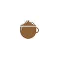 Mountain Coffee graphic design template simple illustration