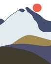 Mountain color of the Andean zone of Ecuador