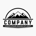 Mountain company logo. Mountain design template.Vector and illustrations.