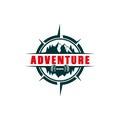 Mountain compass adventure logo icon