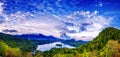 Mountain cottage hut or house on idyllic hill Velika Planina, Slovenia Alps. Bio farming healthy life. Lake bled. Royalty Free Stock Photo