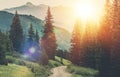 Mountain Countryside Road Royalty Free Stock Photo