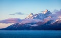 Mountain covered by snow and cloud in Grand Teton National Park Royalty Free Stock Photo