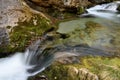 mountain creek with crystal-clear water at Weissbachschlucht Royalty Free Stock Photo