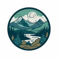 Mountain And Creekside Disc Golf Logo Sticker