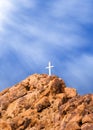 Mountain Cross and Light Royalty Free Stock Photo
