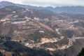 Mountain curvy roads from hilltop at day from top angle image is taken at bomdila arunachal pradesh india