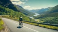 Mountain Cycling Adventure in Scenic Natural Landscape generated by AI tool