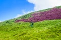 Mountain Cycling at Mam Tor, Peak District National Park, England, UK Royalty Free Stock Photo