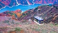 Mountain and daikanbo ropeway in Japan Alpine route Royalty Free Stock Photo