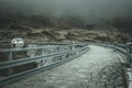 mountain dam moody landscape cinematic look image