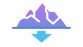 Mountain Data Download Icon Vector, vector design Generative AI Royalty Free Stock Photo