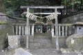 mountain deity and water deity shrine at Sengen garden Royalty Free Stock Photo