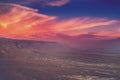 Desert in the early morning. Beautiful sunrise over Masada Royalty Free Stock Photo