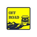 Mountain Desert Outdoor with Off Road Car for Adventure Sticker or T Shirt Illustration