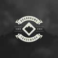Mountain Design Element in Vintage Style for
