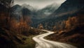 narrow dirt road in a mountain gorge.