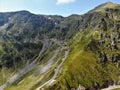 High mountain landscape view with Transfagarasan road, famous place in Romania