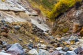 Mountain dry stream riverbed Royalty Free Stock Photo
