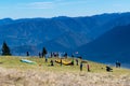 Mountain eco-sustainable tourism. Dolomiti Bellunesi National Park, Belluno, Italy