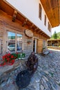 Entrance to a rural hotel in the Bulgarian mountain village of Zheravna Royalty Free Stock Photo