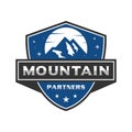 Mountain emblem logo Royalty Free Stock Photo