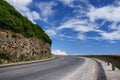 Mountain empty road curve Royalty Free Stock Photo