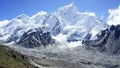 Mountain everest in Mahalangur Himal Royalty Free Stock Photo