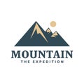 Mountain the expedition, explorer, logo, badge Royalty Free Stock Photo