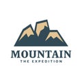 Mountain the expedition, explorer, logo, badge Royalty Free Stock Photo