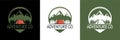 mountain explore adventure co logo design vector Royalty Free Stock Photo