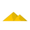 Mountain for extremal icon, flat style.