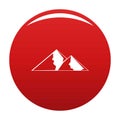 Mountain for extremal icon vector red