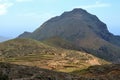 Mountain farm in front of Roque del Conde Royalty Free Stock Photo