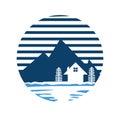 Mountain Farm Logo vector Icon