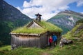 Mountain farms along the Geirangerfjorden fjord, Norway