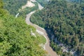 mountain fast bubbling river, river flow