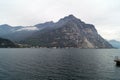 Italy: Lake Como - Mountain in fog