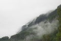 Mountain in fog Royalty Free Stock Photo