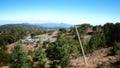 Mountain forest landscape, Troodos nature trail, Cyprus. View from peak Olimbos