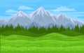 Mountain forest meadow landscape