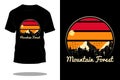 Mountain forest retro t shirt design Royalty Free Stock Photo